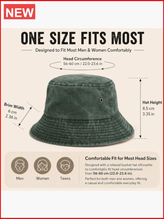 3 Pack Garment-Washed Cotton Bucket Hat Set Unisex Fisherman Hat Summer Outdoor main image 4